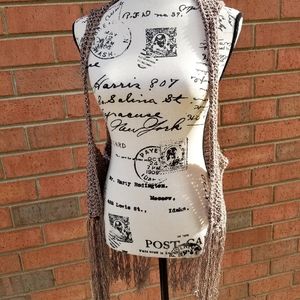 NWT Handmade Boho Vest/Beach Cover Size L/Xl
